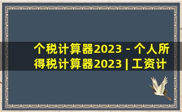 个税计算器2023 - 个人所得税计算器2023 | 工资计算器